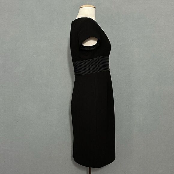 Carmen Marc Valvo Womens Dress 8 Black High Waist Sheath LBD Event Occasion - Picture 5 of 14